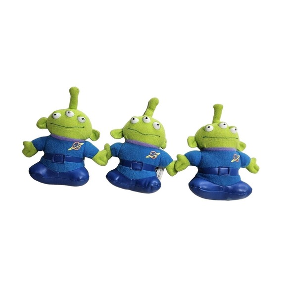 Disney Pixar Toy Story Signature Collection Space Alien Thinkway 3 Pack Plush - Picture 1 of 4